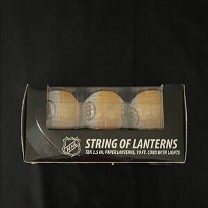 RARE NHL String of Lights Paper Lanterns Boston Bruins
